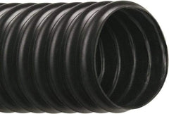 Hi-Tech Duravent - 1-1/2" ID, 28 Hg Vac Rating, 10 psi, Thermoplastic Vacuum & Duct Hose - 25' Long, Black, 1-1/2" Bend Radius, -40 to 250°F - Benchmark Tooling