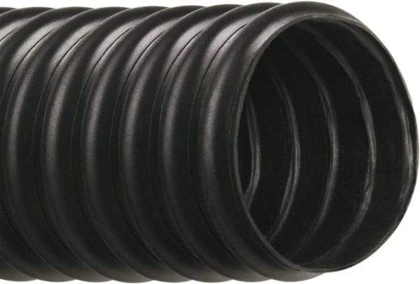 Hi-Tech Duravent - 6" ID, 10 Hg Vac Rating, 4 psi, Thermoplastic Vacuum & Duct Hose - 25' Long, Black, 5-1/4" Bend Radius, -40 to 250°F - Benchmark Tooling