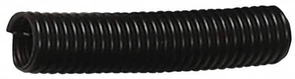 Made in USA - 1" Trade Size, 100' Long, Flexible Split Loom Conduit - Polyethylene, 23.3mm ID, Black - Benchmark Tooling