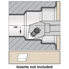 Kennametal - 55mm Min Bore Diam, 300mm OAL, 40mm Shank Diam, S-CCLN Indexable Boring Bar - 300mm Max Bore Depth, CN.N 120708 Insert, Clamp Holding Method - Benchmark Tooling