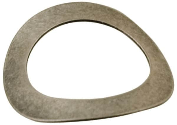 Made in USA - #0 Screw, 0.067" ID x 0.175" OD, Grade 300 Stainless Steel Single Wave Washer - 0.01" Thick, 0.04" Overall Height, 0.003" Deflection, 6.17 Lb at Deflection - Benchmark Tooling