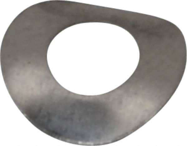 Made in USA - #4 Screw, 0.118" ID x 0.245" OD, Grade 300 Stainless Steel Single Wave Washer - 0.008" Thick, 0.056" Overall Height, 0.007" Deflection, 3.32 Lb at Deflection - Benchmark Tooling