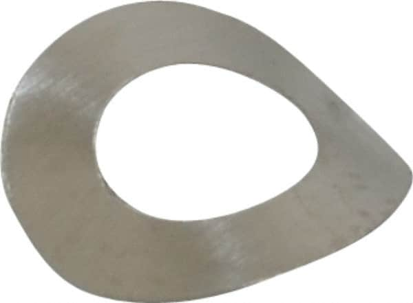 Made in USA - #5 Screw, 0.13" ID x 0.25" OD, Grade 300 Stainless Steel Single Wave Washer - 0.004" Thick, 0.055" Overall Height, 0.014" Deflection, 0.77 Lb at Deflection - Benchmark Tooling