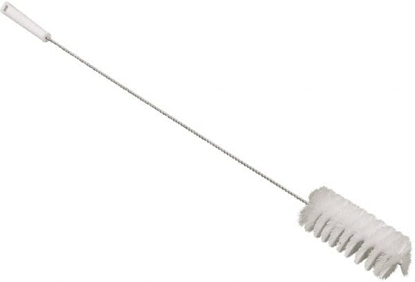 Vikan - 3" Diam Polyester Valve Brush - 34-1/4" OAL, 6-1/2" Head Length, Polypropylene & Stainless Steel Handle - Benchmark Tooling