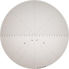 Made in USA - 14 Inch Diameter, Radius and Angle, Mylar Optical Comparator Chart and Reticle - For Use with 20x Magnification - Benchmark Tooling