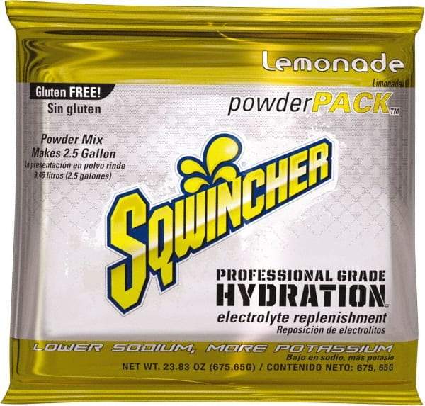 Sqwincher - 23.83 oz Pack Lemonade Activity Drink - Powdered, Yields 2.5 Gal - Benchmark Tooling