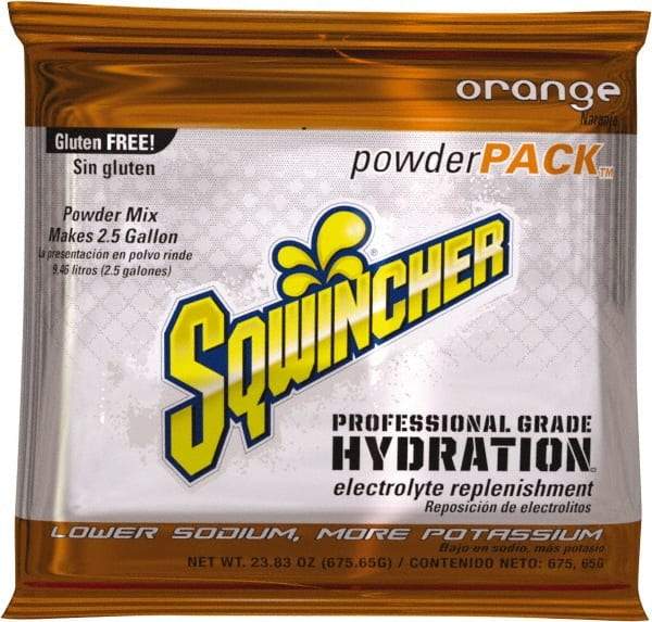 Sqwincher - 23.83 oz Pack Orange Activity Drink - Powdered, Yields 2.5 Gal - Benchmark Tooling