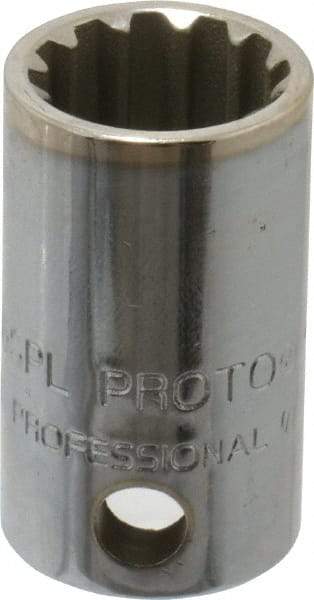 Proto - 3/8" Drive, 1/2" Socket, Spline Socket - 12 Points, 1-1/16" OAL - Benchmark Tooling