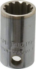 Proto - 3/8" Drive, 1/2" Socket, Spline Socket - 12 Points, 1-1/16" OAL - Benchmark Tooling
