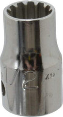 Proto - 1/2" Drive, 1/2" Socket, Spline Socket - 12 Points, 1-7/16" OAL - Benchmark Tooling