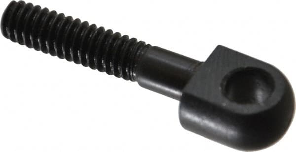 Gibraltar - 1/4-20, 3/4" Thread Length, 1/4" Hole Diam, Steel, Swing Bolt - Black Oxide Finish, Grade 1045, 5/16" Head Thickness, 1-1/2" Hole Center to End - Benchmark Tooling
