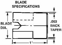 APT - 1-29/32 Inch Diameter, 3/16 Inch Thick, High Speed Steel Auxiliary Pilot Blade - Series D, DX15 Auxiliary Pilot Required - Benchmark Tooling