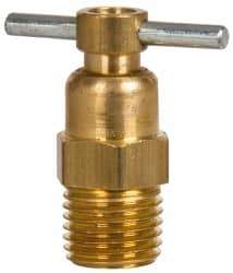 Eaton - Steel Internal Seat Drain Cock & Shutoff Valve - 1/4 Thread, 150 Max psi - Benchmark Tooling