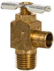 Eaton - Steel Angle Bib Drain Drain Cock & Shutoff Valve - 1/4 Thread, 150 Max psi - Benchmark Tooling