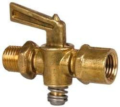 Eaton - Steel Shutoff Drain Cock & Shutoff Valve - 1/4 Thread, 30 Max psi - Benchmark Tooling
