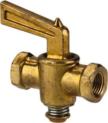 Eaton - Steel Female Pipe Drain Cock & Shutoff Valve - 1/8 Thread, 30 Max psi - Benchmark Tooling