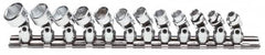 Proto - 12 Piece 1/4" Drive Standard Socket Set - 6 Points, 5 to 15mm, Metric Measurement Standard - Benchmark Tooling