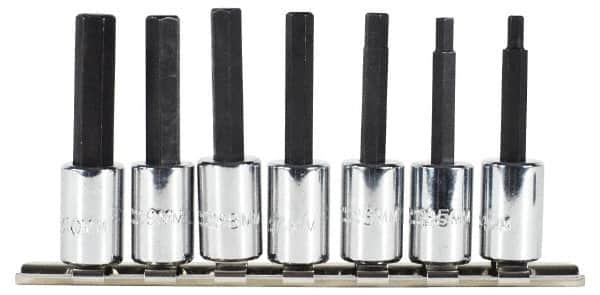 Proto - 7 Piece 3/8" Drive Metric Hex Bit Socket Set - 4 to 10mm Hex - Benchmark Tooling