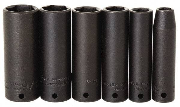 Proto - 7 Piece 1/4" Drive Impact Socket Set - 7mm to 13mm Range, Metric Measurement Standard - Benchmark Tooling