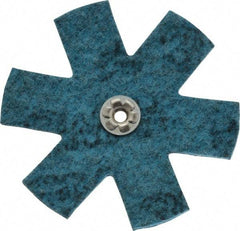 3M - 4" Diam Nonwoven Sanding Star - Very Fine Grade, Eyelet, 18,000 RPM - Benchmark Tooling