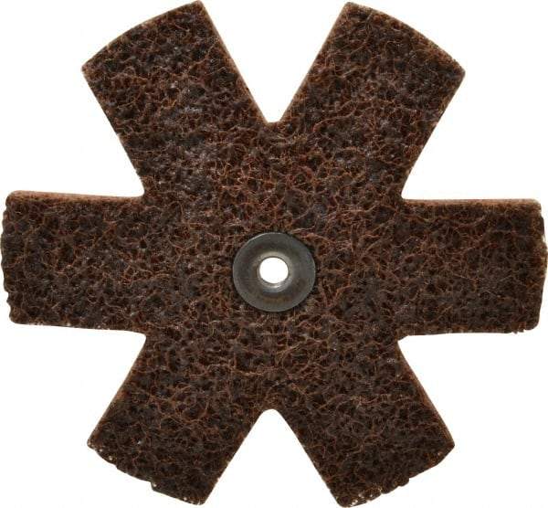 3M - 4" Diam Nonwoven Sanding Star - Coarse Grade, Eyelet, 18,000 RPM - Benchmark Tooling