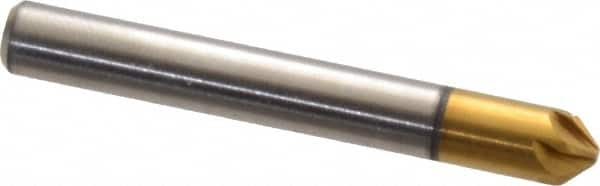 Melin Tool - 3/16" Head Diam, 3/16" Shank Diam, 6 Flute 90° Cobalt Countersink - Benchmark Tooling