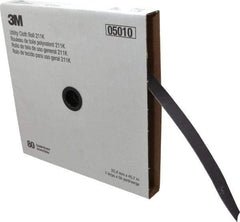 3M - 1" x 50 Yd 80 Grit Aluminum Oxide Cloth Roll - Medium Grade, J Weighted Backing - Benchmark Tooling
