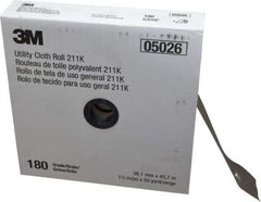 3M - 1-1/2" x 50 Yd 180 Grit Aluminum Oxide Cloth Roll - Very Fine Grade, J Weighted Backing - Benchmark Tooling
