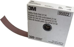 3M - 1-1/2" x 50 Yd 320 Grit Aluminum Oxide Cloth Roll - Extra Fine Grade, J Weighted Backing - Benchmark Tooling