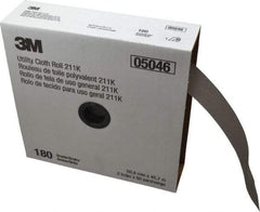 3M - 2" x 50 Yd 180 Grit Aluminum Oxide Cloth Roll - Very Fine Grade, J Weighted Backing - Benchmark Tooling