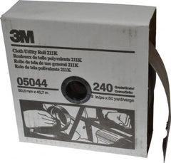 3M - 2" x 50 Yd 240 Grit Aluminum Oxide Cloth Roll - Very Fine Grade, J Weighted Backing - Benchmark Tooling
