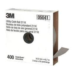 3M - 2" x 50 Yd 400 Grit Aluminum Oxide Cloth Roll - Super Fine Grade, J Weighted Backing - Benchmark Tooling