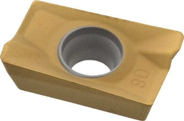 Kennametal - APPT1604 GD Grade KC725M Carbide Milling Insert - TiN/TiCN/TiN Finish, 0.2071" Thick, 0.8mm Corner Radius - Benchmark Tooling