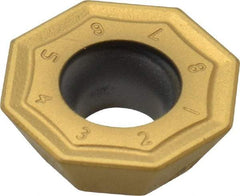 Kennametal - OFKT53 HB Grade KC725M Carbide Milling Insert - TiN/TiCN/TiN Finish, 0.1969" Thick, 0.5787" Inscribed Circle, 0.8mm Corner Radius - Benchmark Tooling