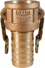 Dixon Valve & Coupling - 2" Brass Cam & Groove Suction & Discharge Hose Female Coupler Hose Shank - Part C, 250 Max psi - Benchmark Tooling