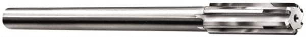 Made in USA - 0.657" Carbide-Tipped 6 Flute Chucking Reamer - Straight Flute, 9/16" Straight Shank, 2-1/4" Flute Length, 9" OAL - Benchmark Tooling