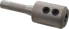 Accupro - R8 Taper Shank 1" Hole End Mill Holder/Adapter - 3.1" Projection, 7/16-20 Drawbar, Through-Spindle Coolant - Exact Industrial Supply