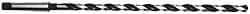 Interstate - 1-5/8", 5MT 118° Point High Speed Steel Taper Shank Drill Bit - Oxide Finish, 17" Flute Length, 24" OAL, Spiral Flute, Series 502 - Benchmark Tooling