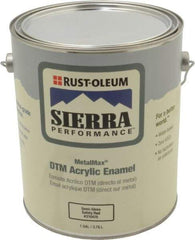 Rust-Oleum - 1 Gal Semi Gloss Safety Red Acrylic Enamel - 180 to 545 Sq Ft/Gal Coverage, <0 g/L VOC Content, Direct to Metal - Benchmark Tooling