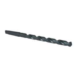 Interstate - 7/8", 3MT 118° Point High Speed Steel Taper Shank Drill Bit - Oxide Finish, 10" Flute Length, 15" OAL, Spiral Flute, Series 502 - Benchmark Tooling