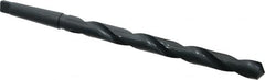 Interstate - 59/64", 3MT 118° Point High Speed Steel Taper Shank Drill Bit - Oxide Finish, 10" Flute Length, 15" OAL, Spiral Flute, Series 502 - Benchmark Tooling