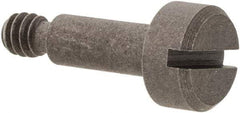 Made in USA - 1/8" Shoulder Diam x 5/16" Shoulder Length, #4-40 UNC, Slotted Precision Shoulder Screw - 416 Stainless Steel, Uncoated, 1/8" Head Height x 1/4" Head Diam - Benchmark Tooling