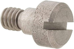 Made in USA - 3/16" Shoulder Diam x 1/8" Shoulder Length, #8-32 UNC, Slotted Precision Shoulder Screw - 416 Stainless Steel, Uncoated, 5/32" Head Height x 5/16" Head Diam - Benchmark Tooling