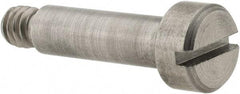 Made in USA - 3/16" Shoulder Diam x 5/8" Shoulder Length, #8-32 UNC, Slotted Precision Shoulder Screw - 416 Stainless Steel, Uncoated, 5/32" Head Height x 5/16" Head Diam - Benchmark Tooling