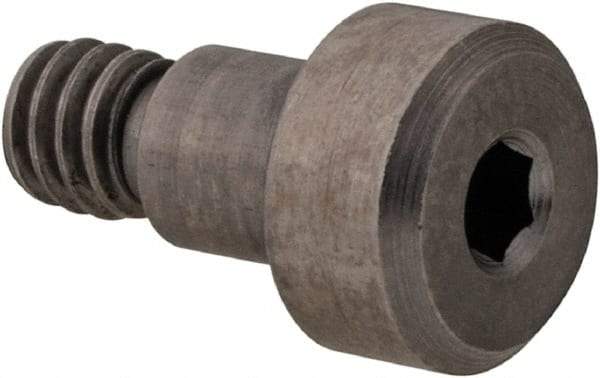 Made in USA - 3/16" Shoulder Diam x 3/16" Shoulder Length, #8-32 UNC, Hex Socket Precision Shoulder Screw - 416 Stainless Steel, Uncoated, 5/32" Head Height x 5/16" Head Diam - Benchmark Tooling