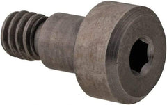 Made in USA - 3/16" Shoulder Diam x 3/16" Shoulder Length, #8-32 UNC, Hex Socket Precision Shoulder Screw - 416 Stainless Steel, Uncoated, 5/32" Head Height x 5/16" Head Diam - Benchmark Tooling
