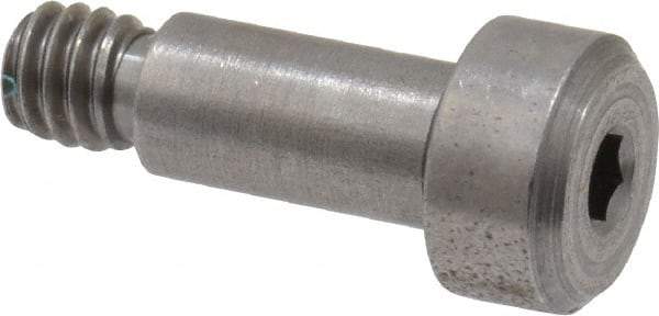 Made in USA - 3/16" Shoulder Diam x 3/8" Shoulder Length, #8-32 UNC, Hex Socket Precision Shoulder Screw - 416 Stainless Steel, Uncoated, 5/32" Head Height x 5/16" Head Diam - Benchmark Tooling