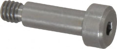Made in USA - 3/16" Shoulder Diam x 1/2" Shoulder Length, #8-32 UNC, Hex Socket Precision Shoulder Screw - 416 Stainless Steel, Uncoated, 5/32" Head Height x 5/16" Head Diam - Benchmark Tooling