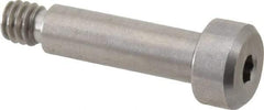 Made in USA - 3/16" Shoulder Diam x 5/8" Shoulder Length, #8-32 UNC, Hex Socket Precision Shoulder Screw - 416 Stainless Steel, Uncoated, 5/32" Head Height x 5/16" Head Diam - Benchmark Tooling