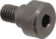 Made in USA - 1/4" Shoulder Diam x 1/8" Shoulder Length, #10-32 UNF, Hex Socket Precision Shoulder Screw - 416 Stainless Steel, Uncoated, 3/16" Head Height x 3/8" Head Diam - Benchmark Tooling